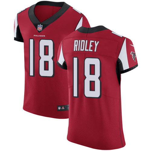 Nike Falcons #18 Calvin Ridley Red Team Color Men's Stitched NFL Vapor Untouchable Elite Jersey - Click Image to Close